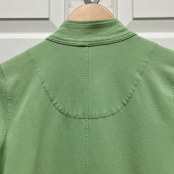 Liz Claiborne long sleeve knit sweater/jacket, snap front closure, green, M - Picture 5 of 7